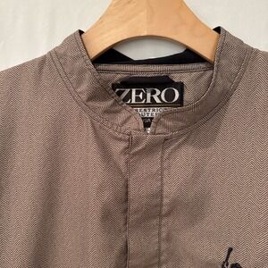 Vtg Zero Restriction Golf Vest Pullover 2XL Gray Herringbone Windbreaker 1/4 SNA